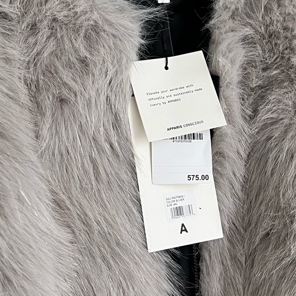 Apparis Gray Teddy Jacket Plush Faux Fur - Picture 8 of 11